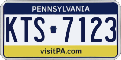 PA license plate KTS7123