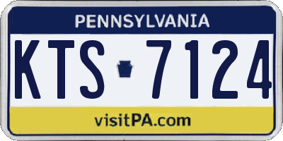 PA license plate KTS7124