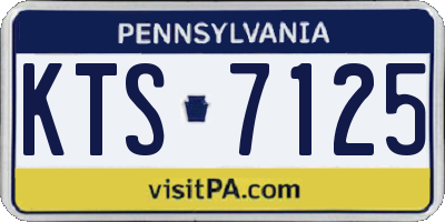 PA license plate KTS7125