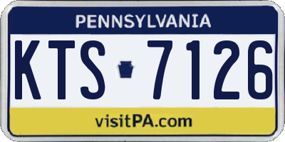 PA license plate KTS7126