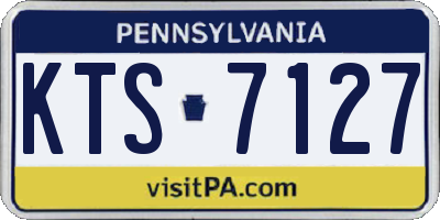 PA license plate KTS7127