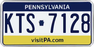 PA license plate KTS7128