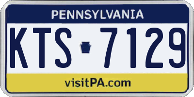 PA license plate KTS7129
