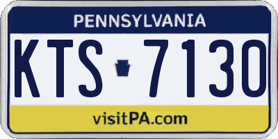 PA license plate KTS7130