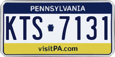 PA license plate KTS7131