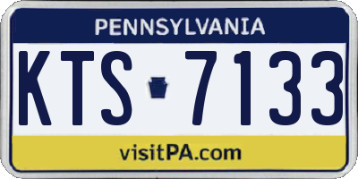 PA license plate KTS7133