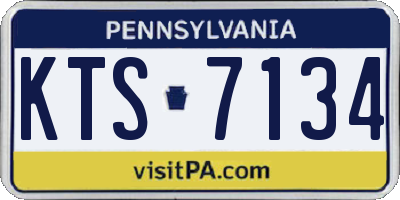 PA license plate KTS7134