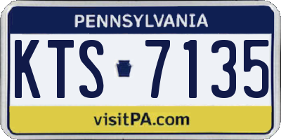 PA license plate KTS7135