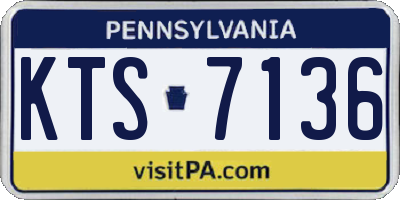 PA license plate KTS7136