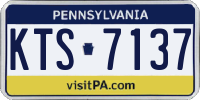PA license plate KTS7137