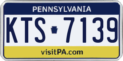 PA license plate KTS7139