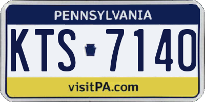 PA license plate KTS7140