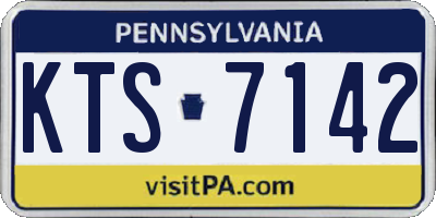 PA license plate KTS7142