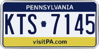 PA license plate KTS7145