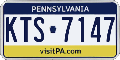 PA license plate KTS7147