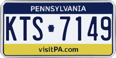 PA license plate KTS7149