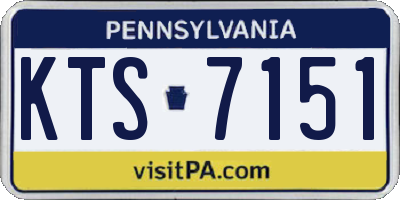 PA license plate KTS7151
