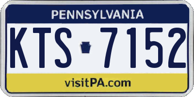 PA license plate KTS7152