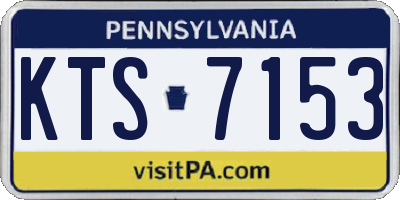 PA license plate KTS7153