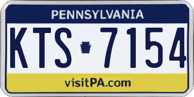 PA license plate KTS7154