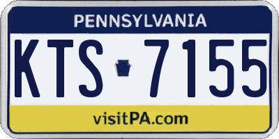 PA license plate KTS7155