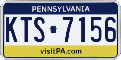 PA license plate KTS7156