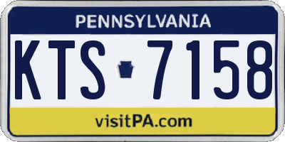PA license plate KTS7158