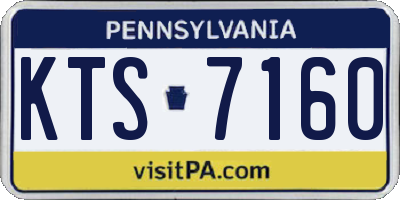 PA license plate KTS7160