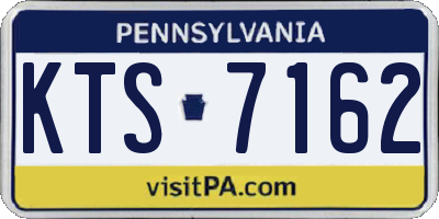 PA license plate KTS7162