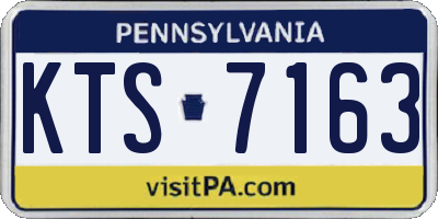 PA license plate KTS7163