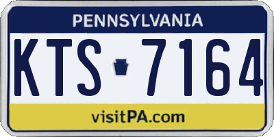 PA license plate KTS7164
