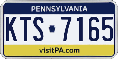 PA license plate KTS7165