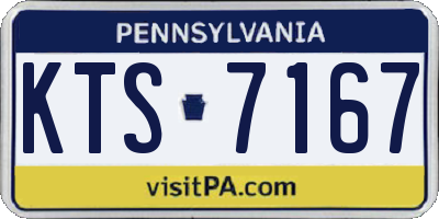 PA license plate KTS7167