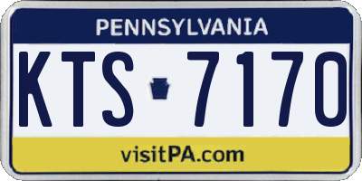 PA license plate KTS7170