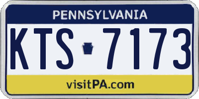 PA license plate KTS7173