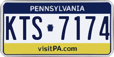 PA license plate KTS7174