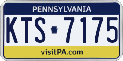 PA license plate KTS7175