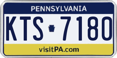 PA license plate KTS7180