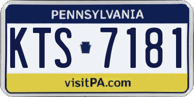 PA license plate KTS7181