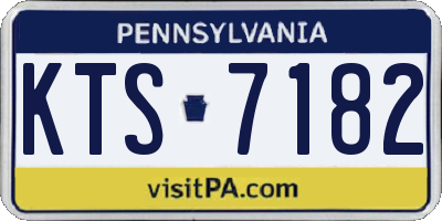 PA license plate KTS7182