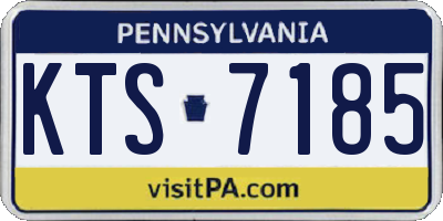 PA license plate KTS7185
