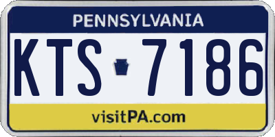 PA license plate KTS7186