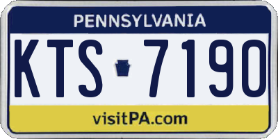PA license plate KTS7190