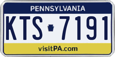 PA license plate KTS7191
