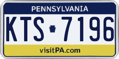 PA license plate KTS7196