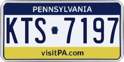 PA license plate KTS7197