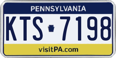 PA license plate KTS7198