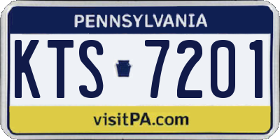 PA license plate KTS7201