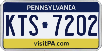 PA license plate KTS7202