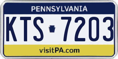 PA license plate KTS7203